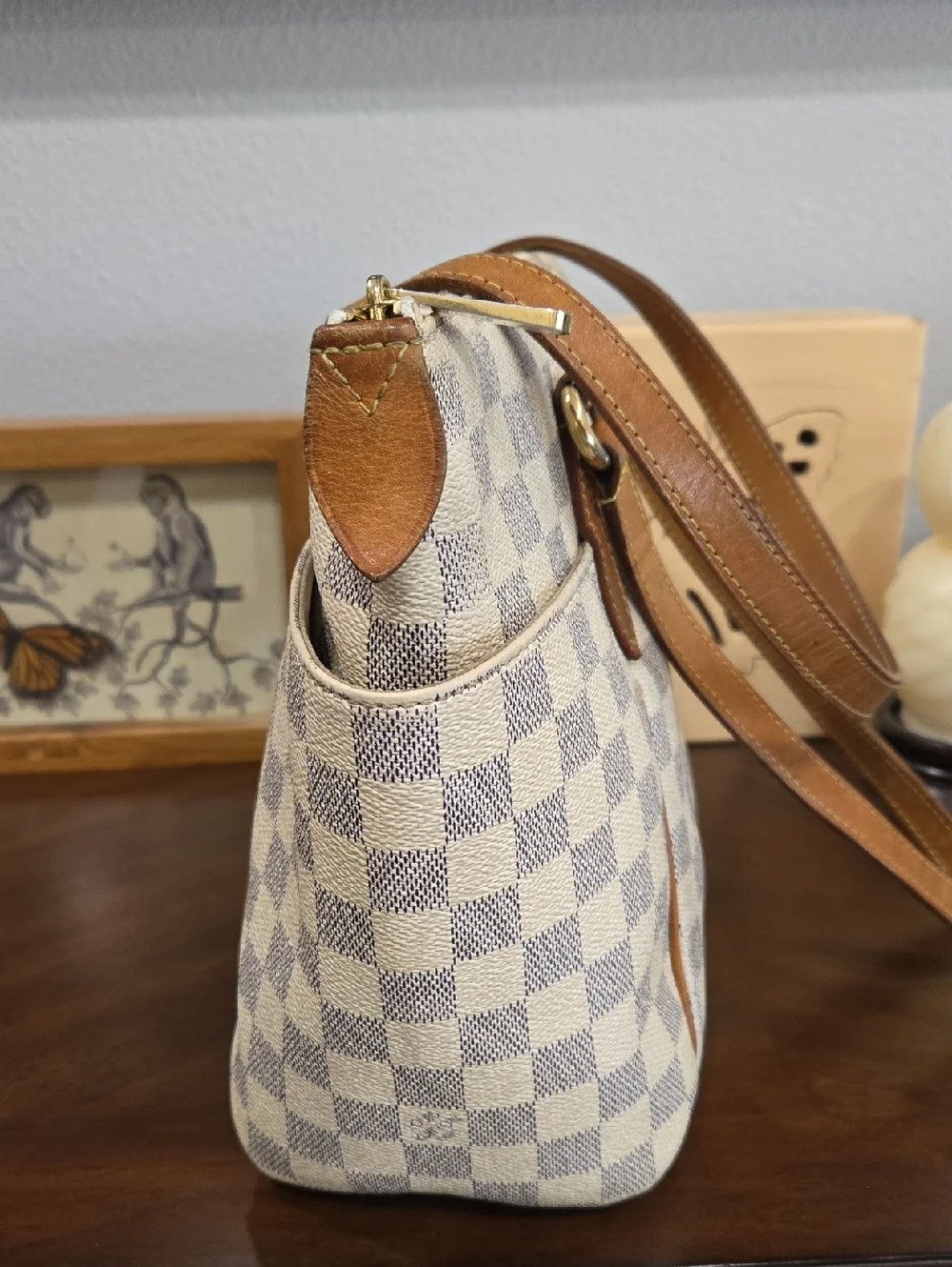 LOUIS VUITTON TOTALLY PM DAMIER AZUR SHOULDER BAG - GUC! - Picture 6 of 16